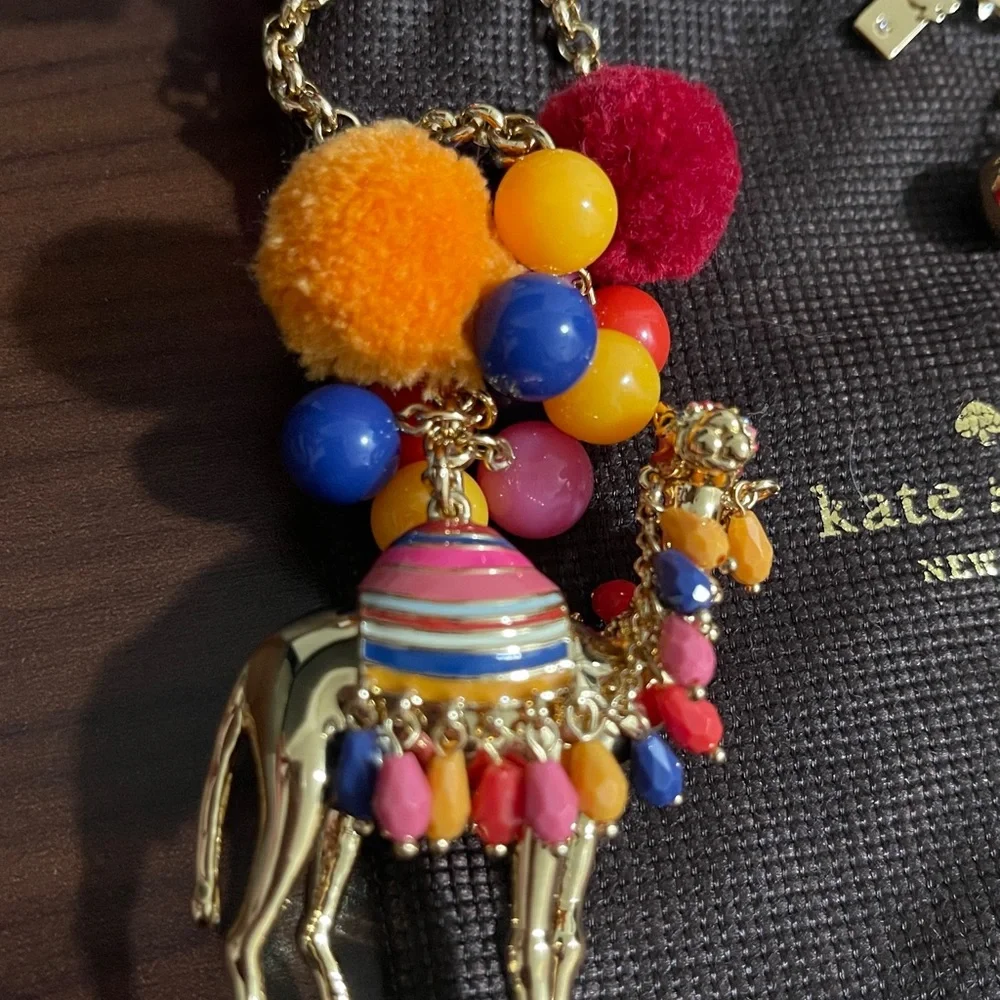 Kate Spade Spice Things Up Camel Pendant Necklace New - Picture 3 of 6